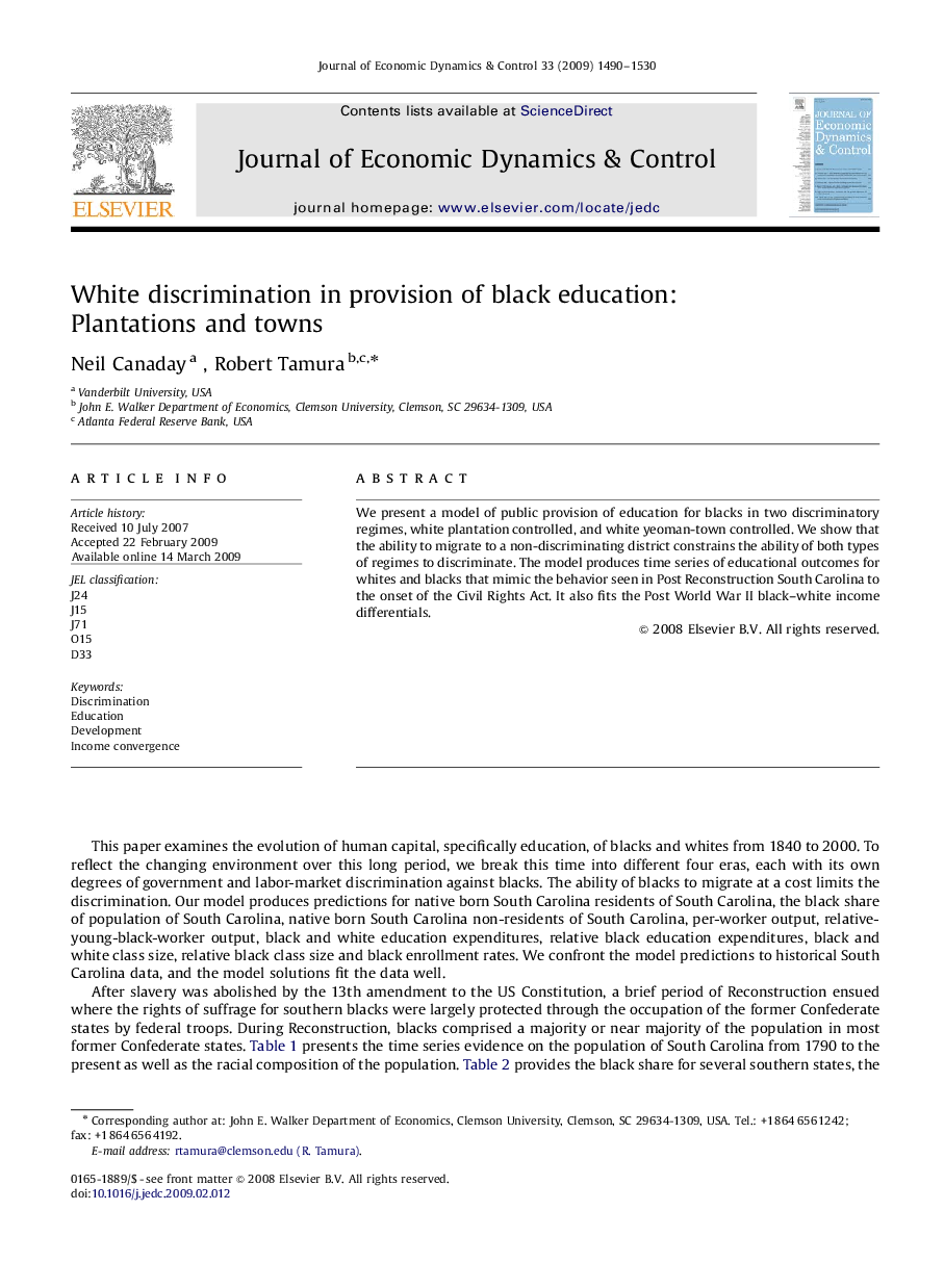 White discrimination in provision of black education: Plantations and towns