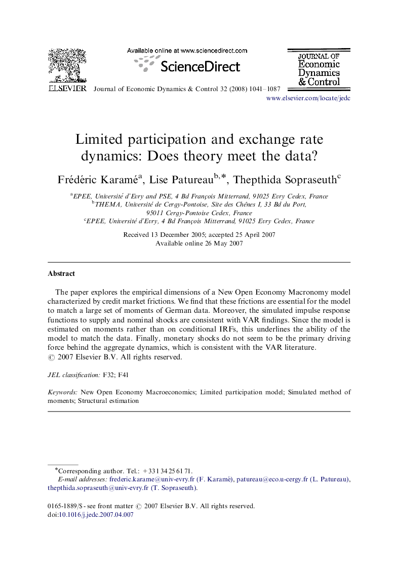 Limited participation and exchange rate dynamics: Does theory meet the data?