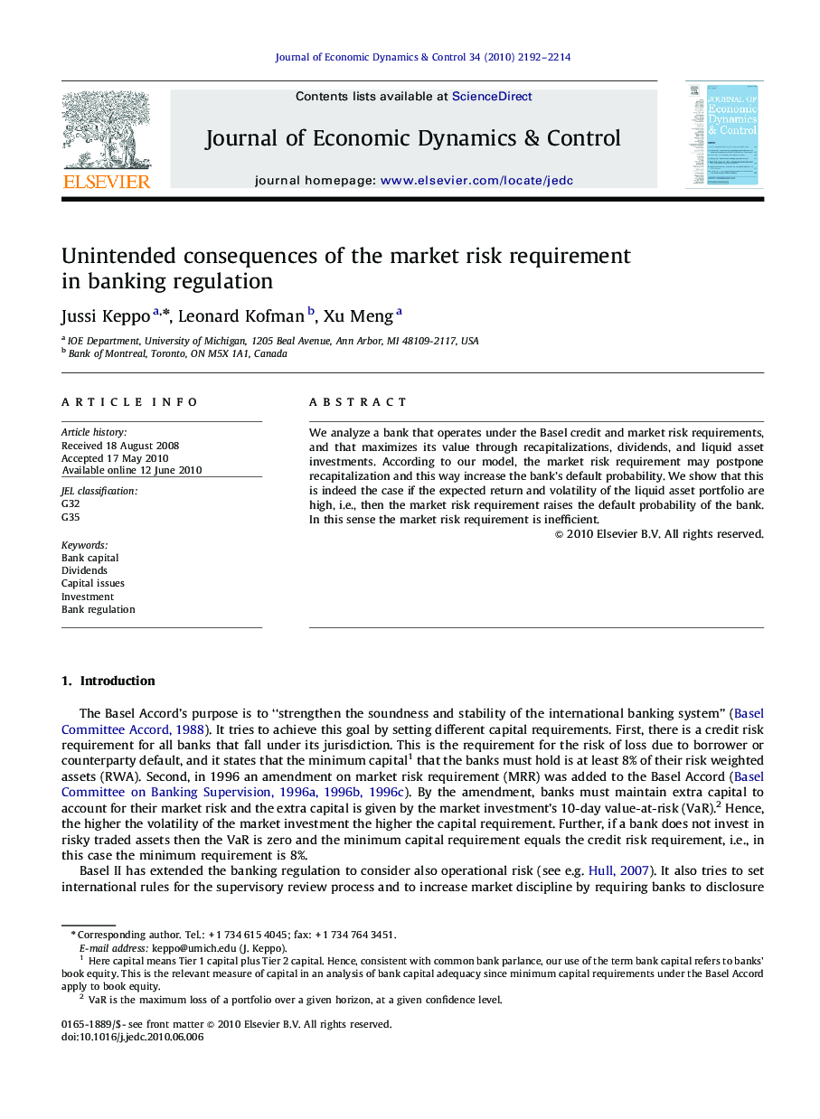 Unintended consequences of the market risk requirement in banking regulation