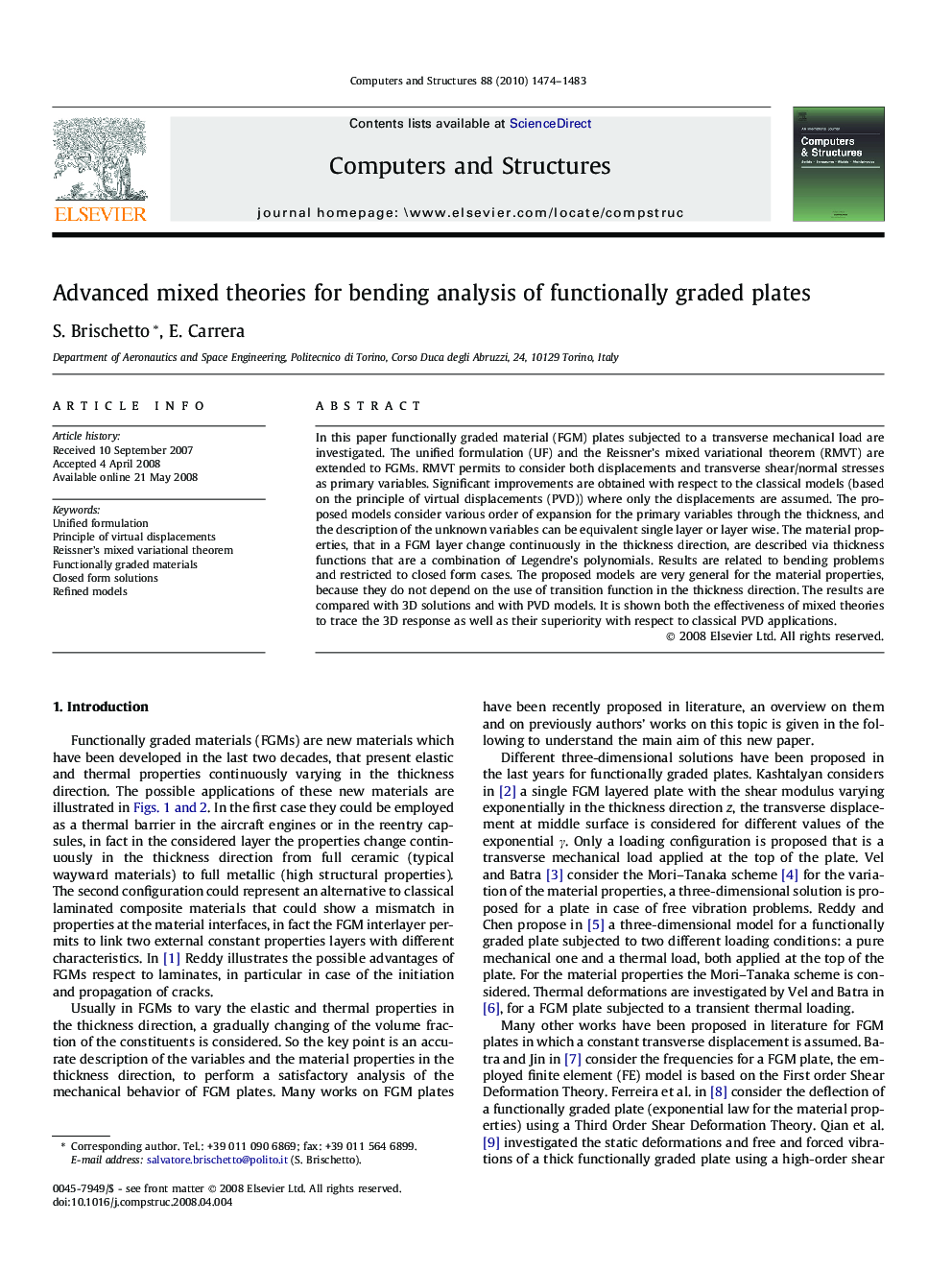 Advanced mixed theories for bending analysis of functionally graded plates