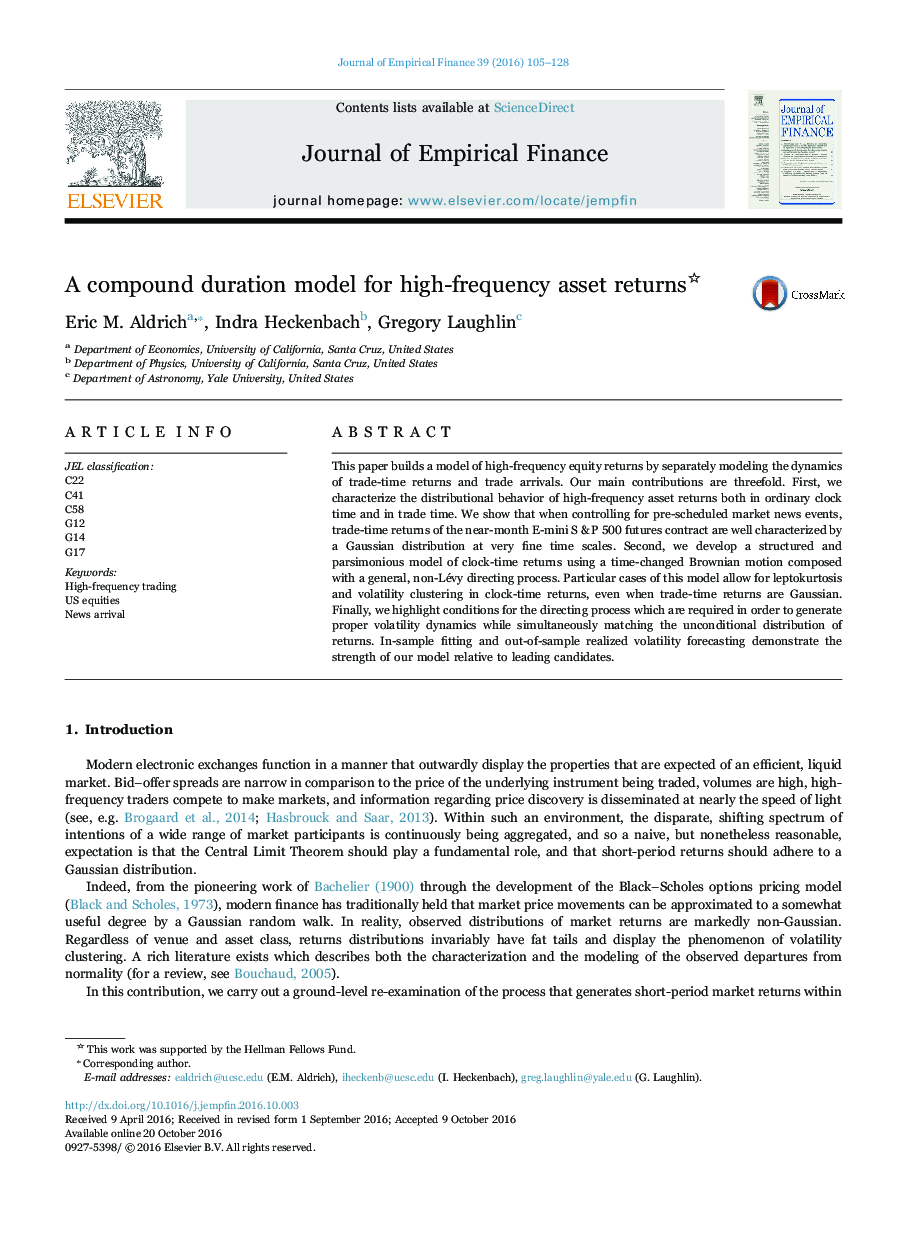 A compound duration model for high-frequency asset returns