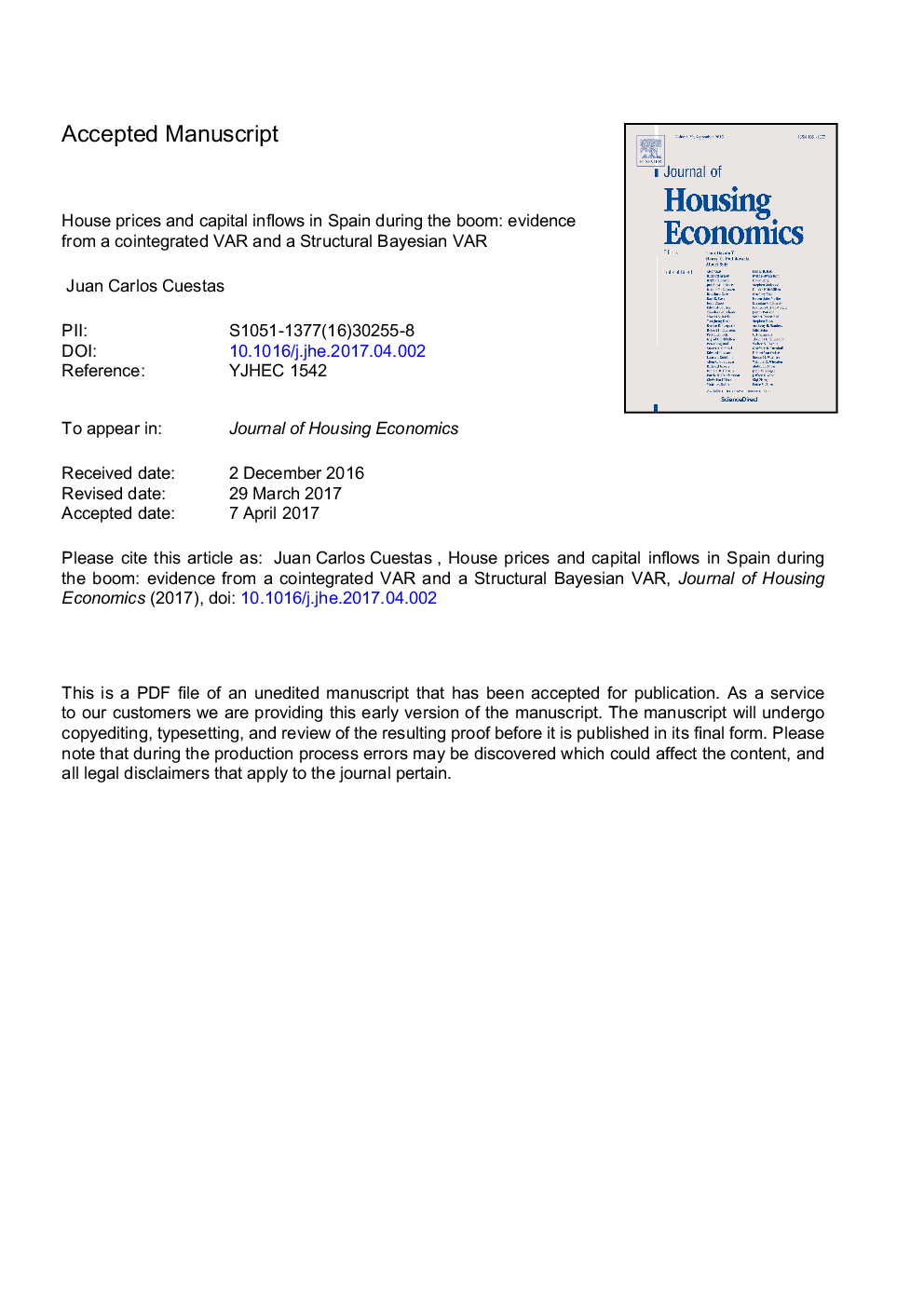 House prices and capital inflows in Spain during the boom: Evidence from a cointegrated VAR and a structural Bayesian VAR