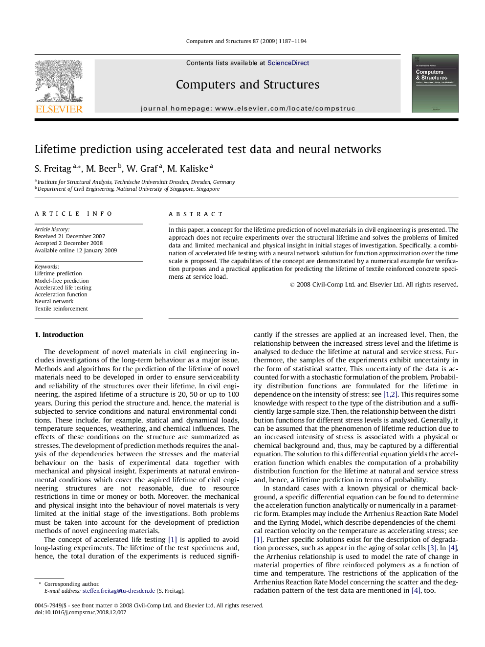 Lifetime prediction using accelerated test data and neural networks