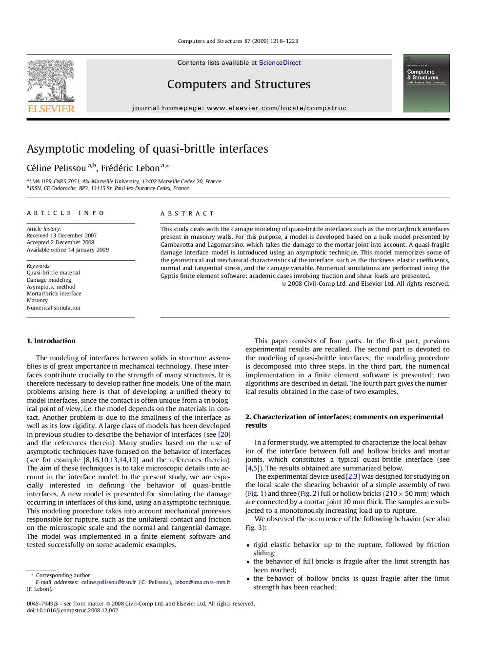 Asymptotic modeling of quasi-brittle interfaces