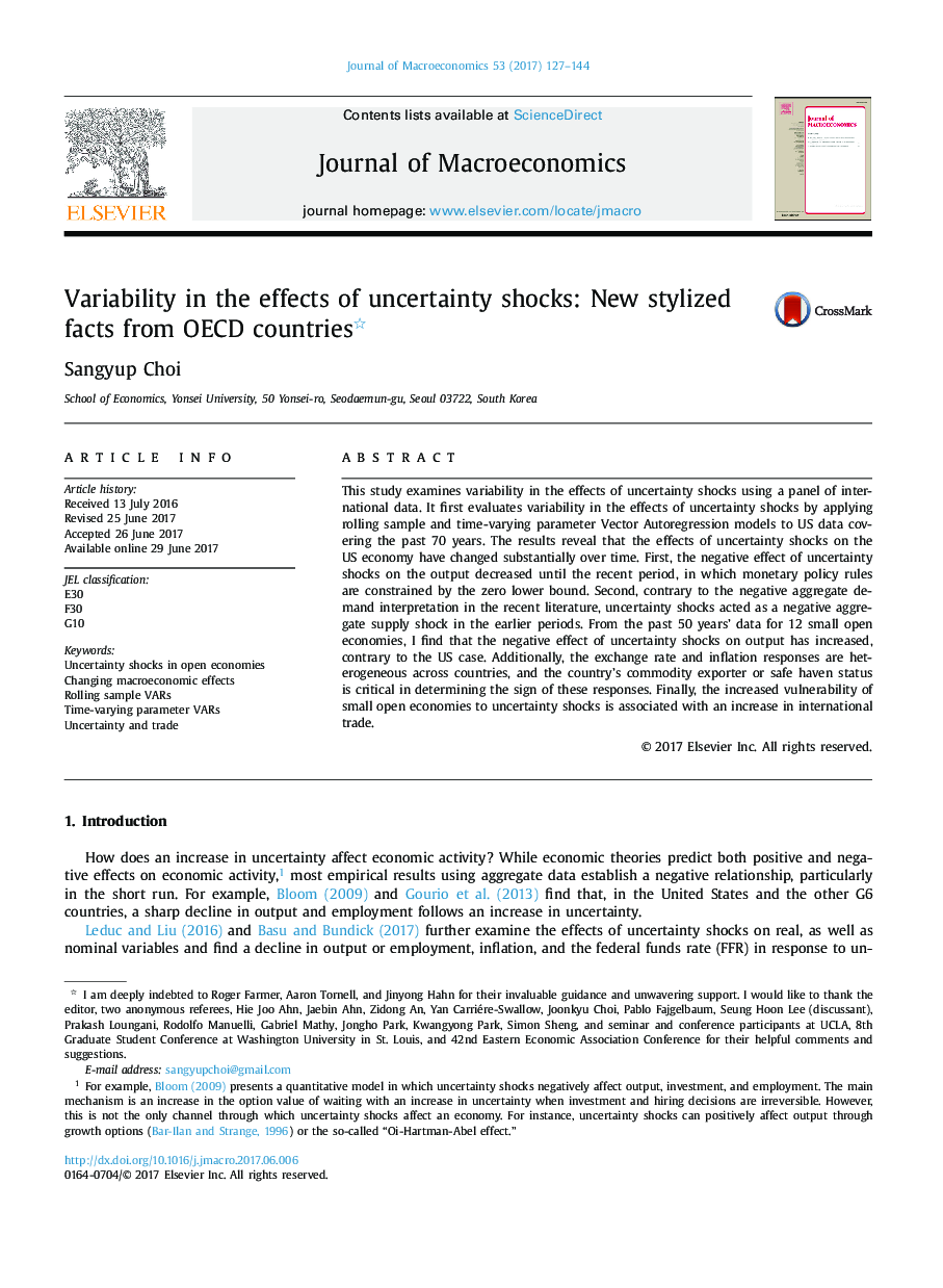 Variability in the effects of uncertainty shocks: New stylized facts from OECD countries
