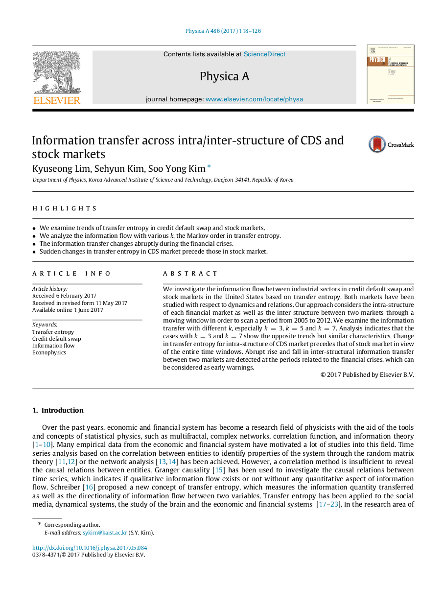 Information transfer across intra/inter-structure of CDS and stock markets