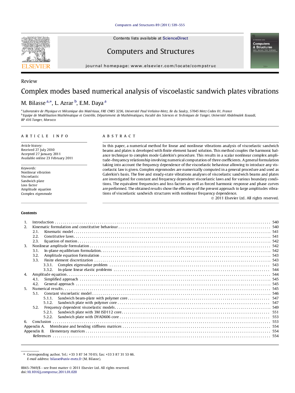 Complex modes based numerical analysis of viscoelastic sandwich plates vibrations