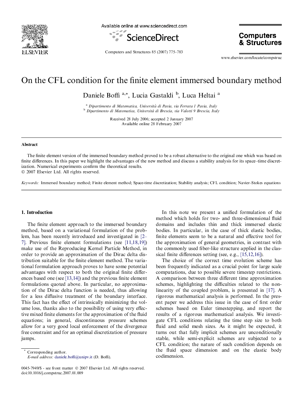 On the CFL condition for the finite element immersed boundary method