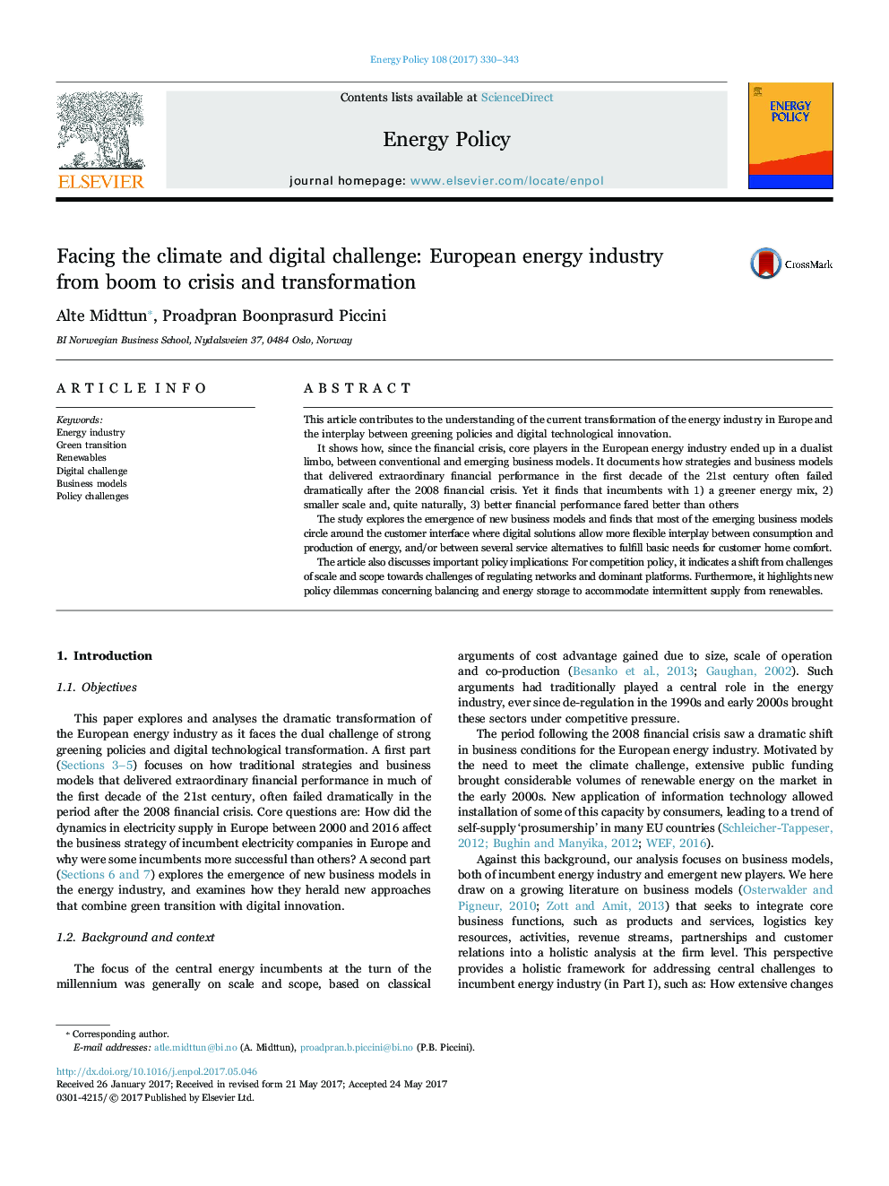 در مواجهه با چالش های آب و هوا و دیجیتال: صنعت انرژی اروپا از رونق به بحران و تحول 