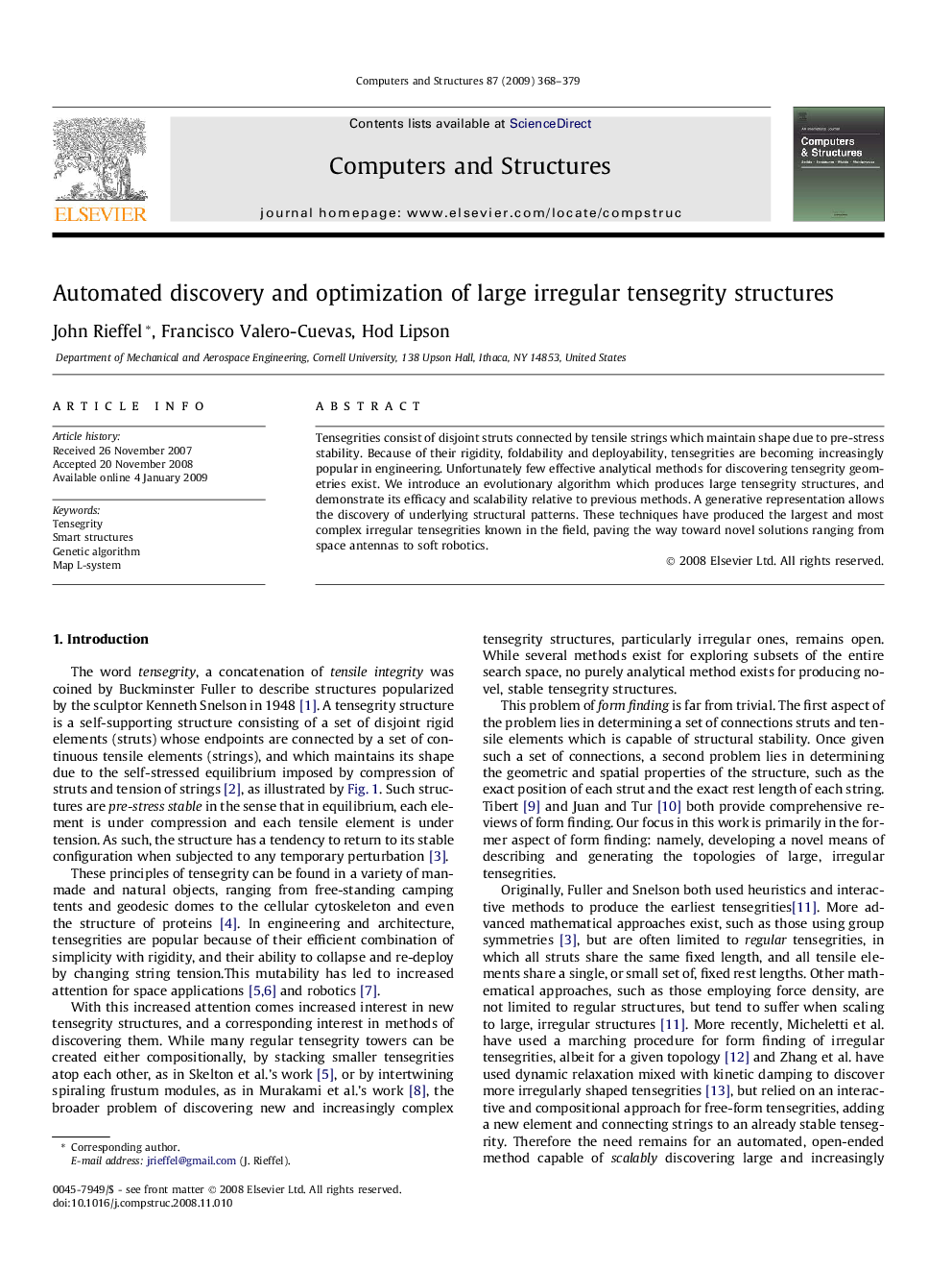 Automated discovery and optimization of large irregular tensegrity structures