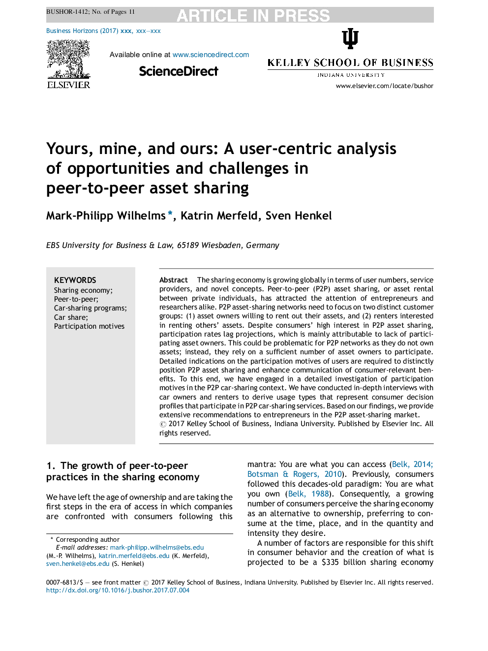 Yours, mine, and ours: A user-centric analysis of opportunities and challenges in peer-to-peer asset sharing