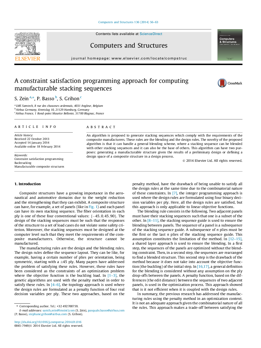 A constraint satisfaction programming approach for computing manufacturable stacking sequences