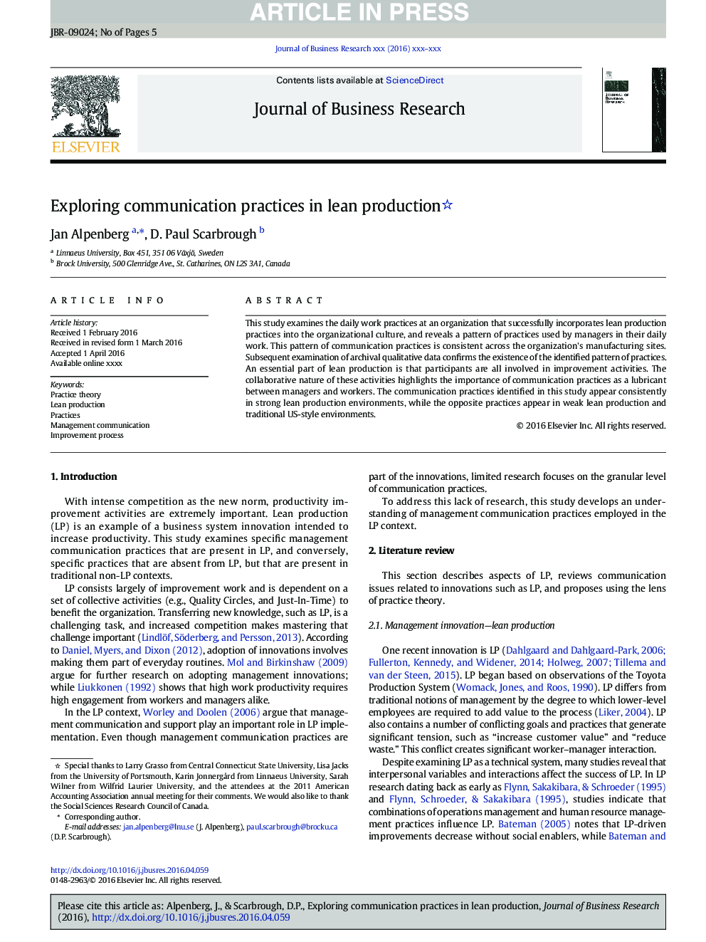 Exploring communication practices in lean production