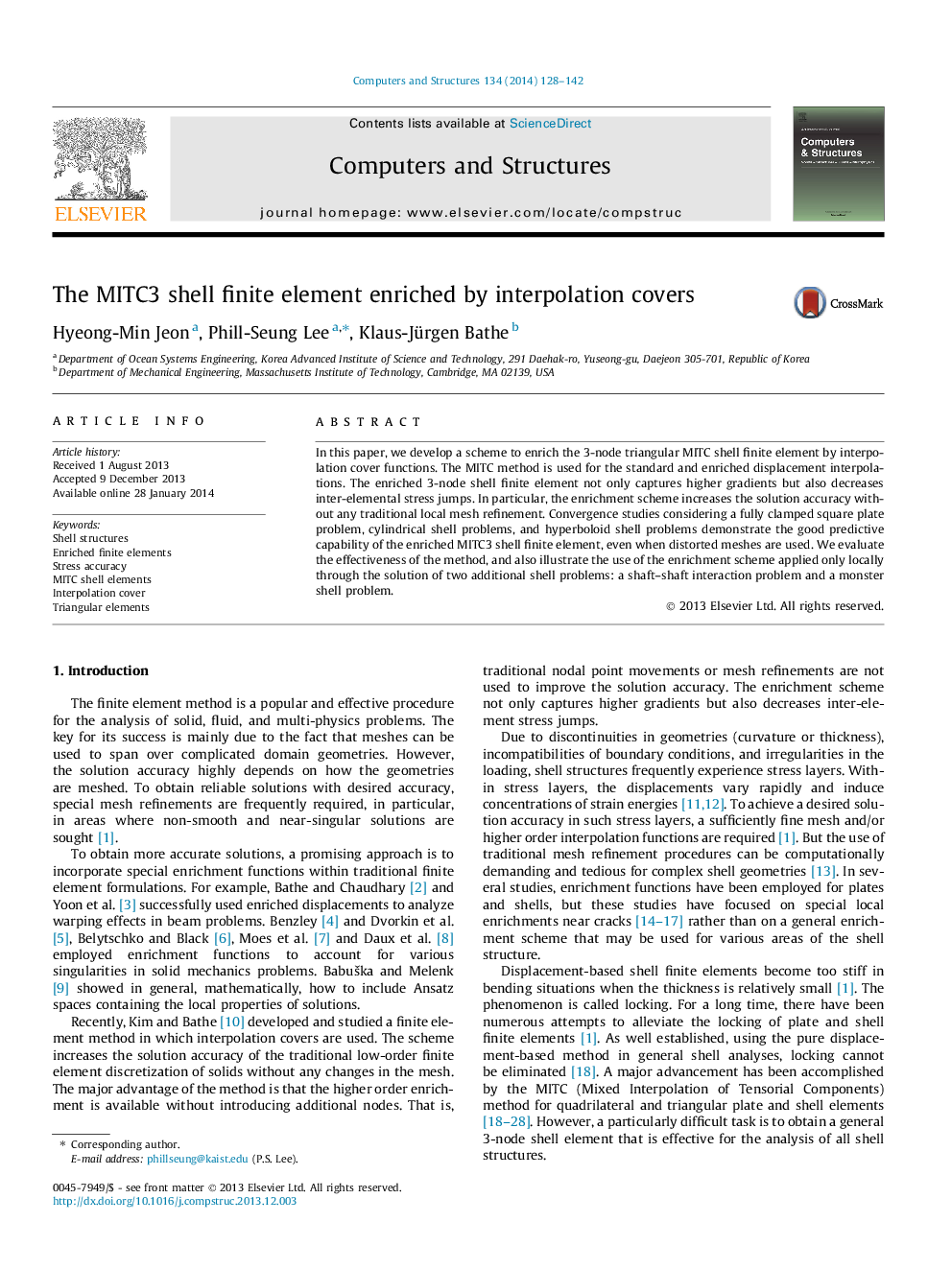 The MITC3 shell finite element enriched by interpolation covers