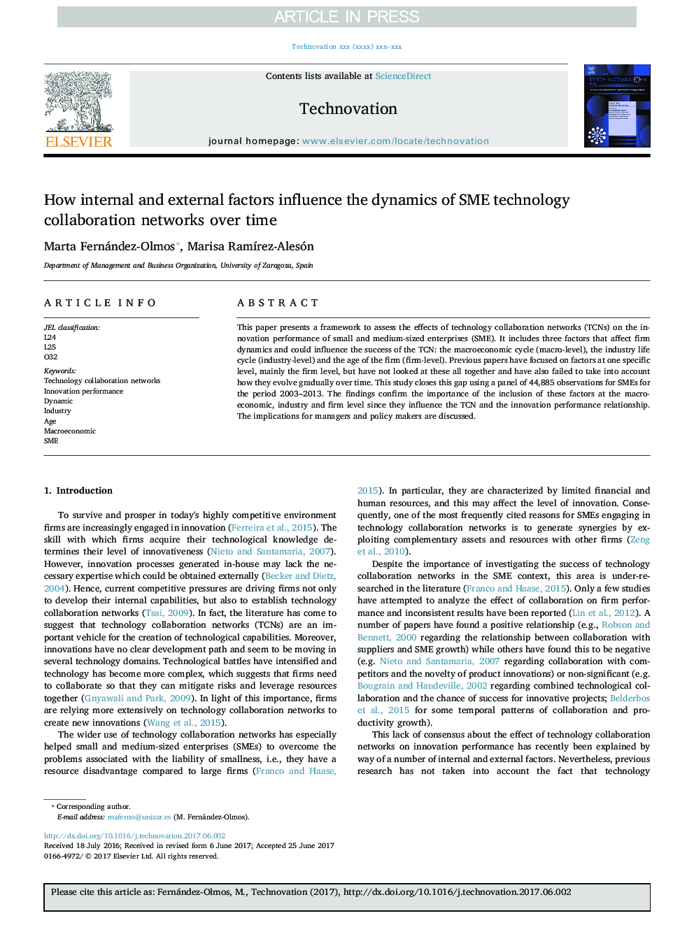 How internal and external factors influence the dynamics of SME technology collaboration networks over time