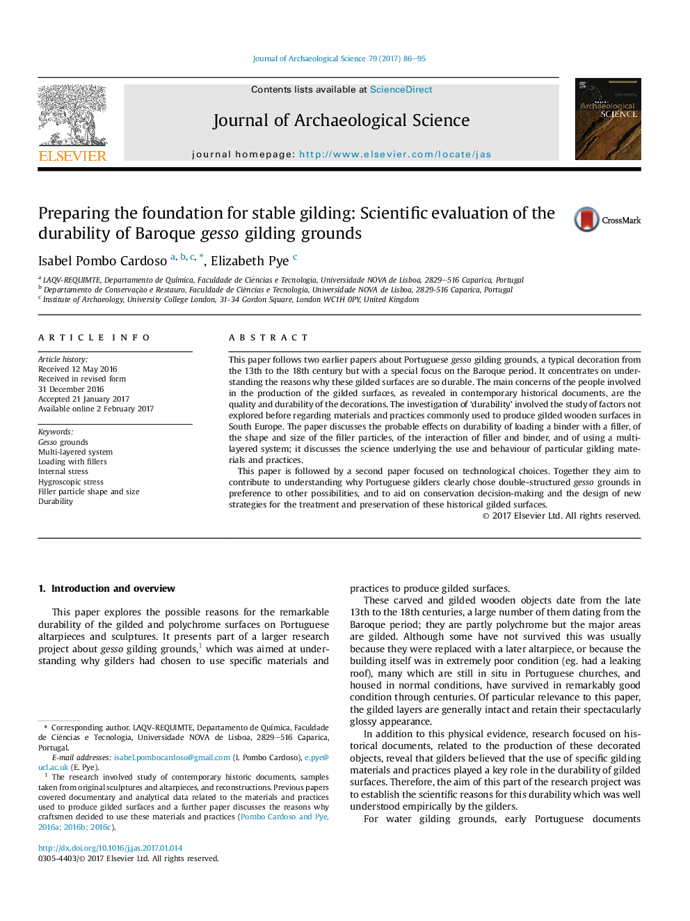 Preparing the foundation for stable gilding: Scientific evaluation of the durability of Baroque gesso gilding grounds