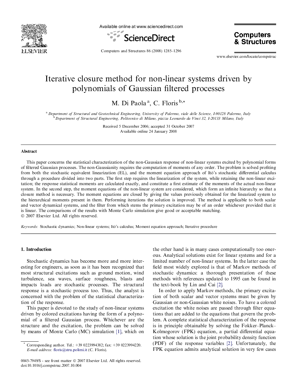 Iterative closure method for non-linear systems driven by polynomials of Gaussian filtered processes