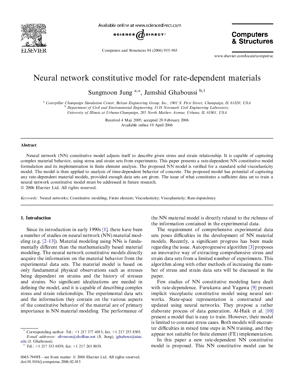 Neural network constitutive model for rate-dependent materials