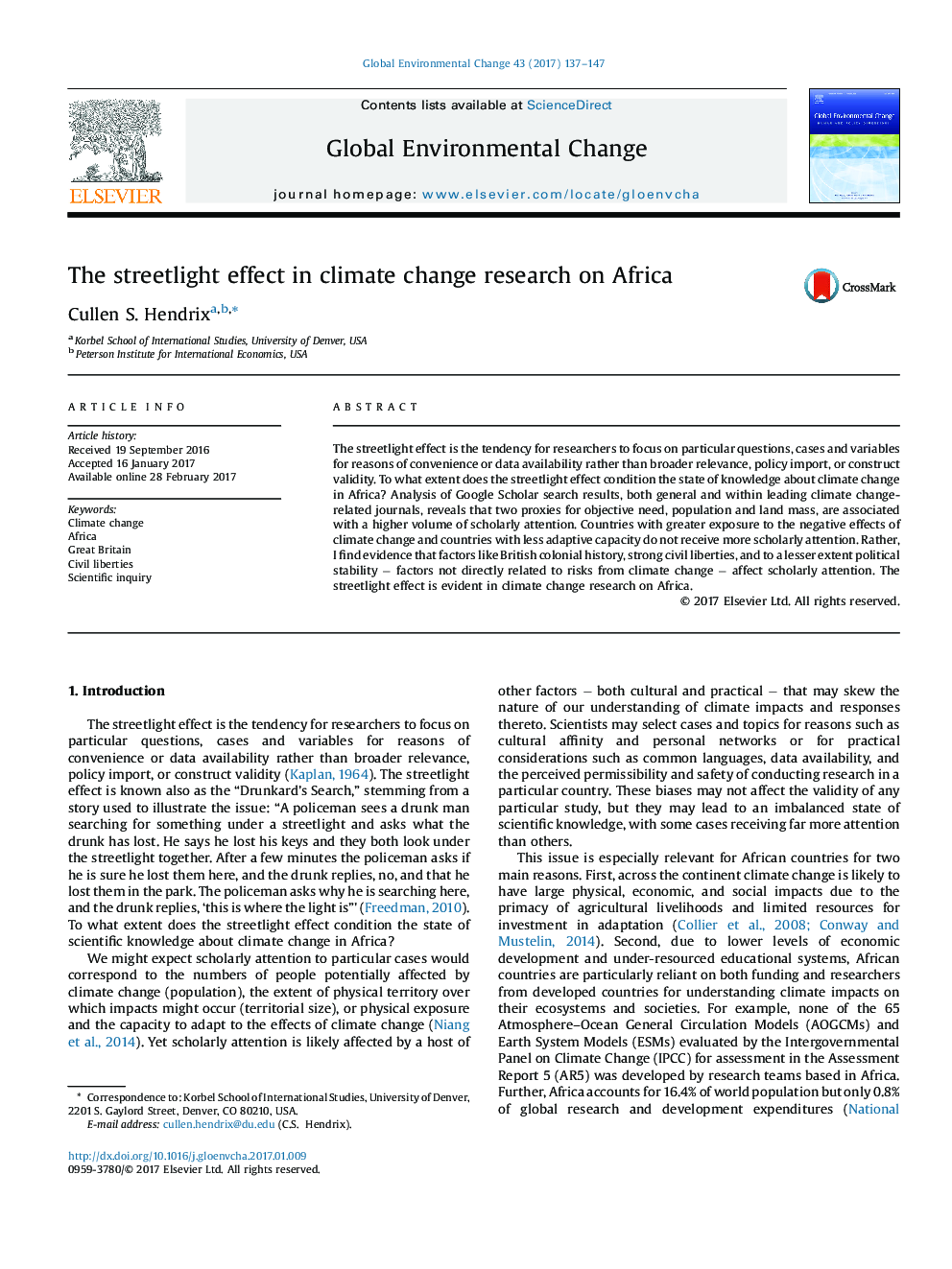 اثرات خیابانی در تحقیقات تغییر آب و هوا در آفریقا 