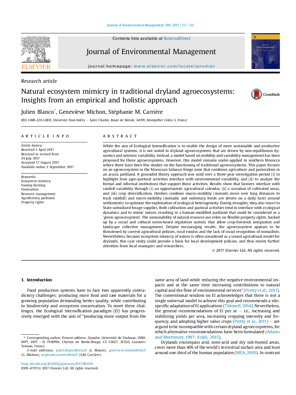 Natural ecosystem mimicry in traditional dryland agroecosystems: Insights from an empirical and holistic approach