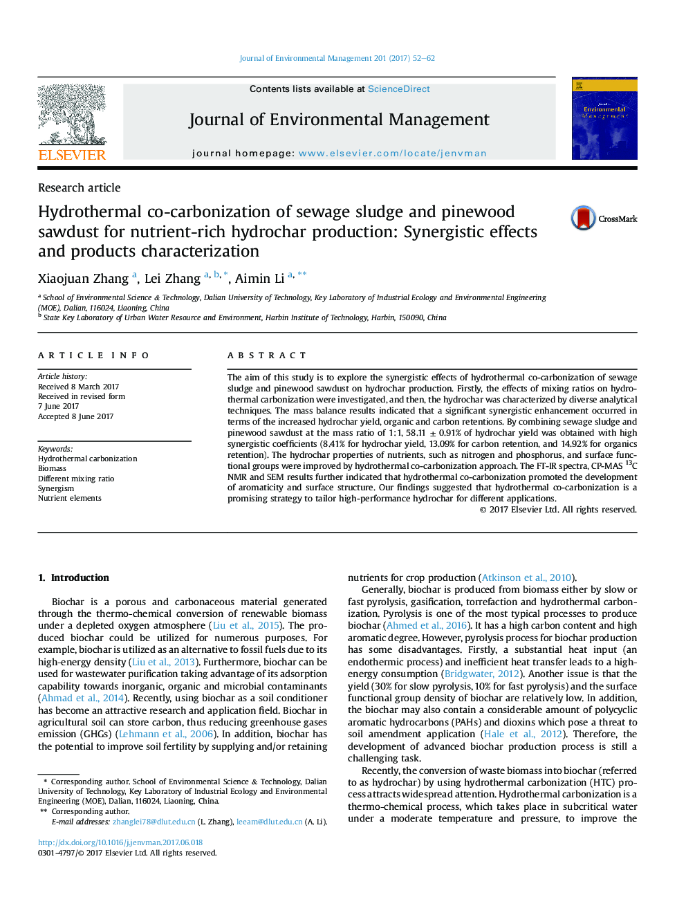 Hydrothermal co-carbonization of sewage sludge and pinewood sawdust for nutrient-rich hydrochar production: Synergistic effects and products characterization