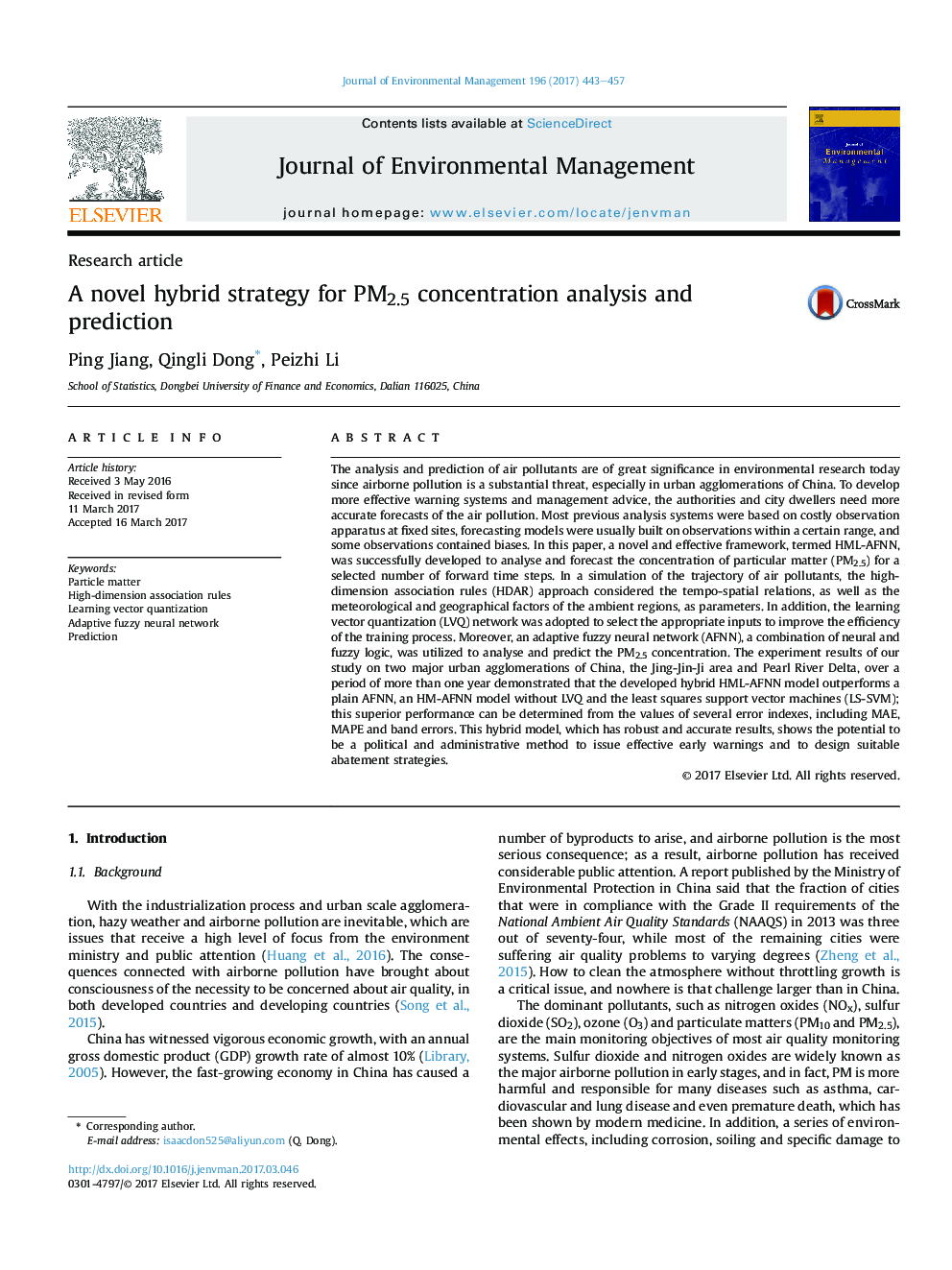 A novel hybrid strategy for PM2.5 concentration analysis and prediction