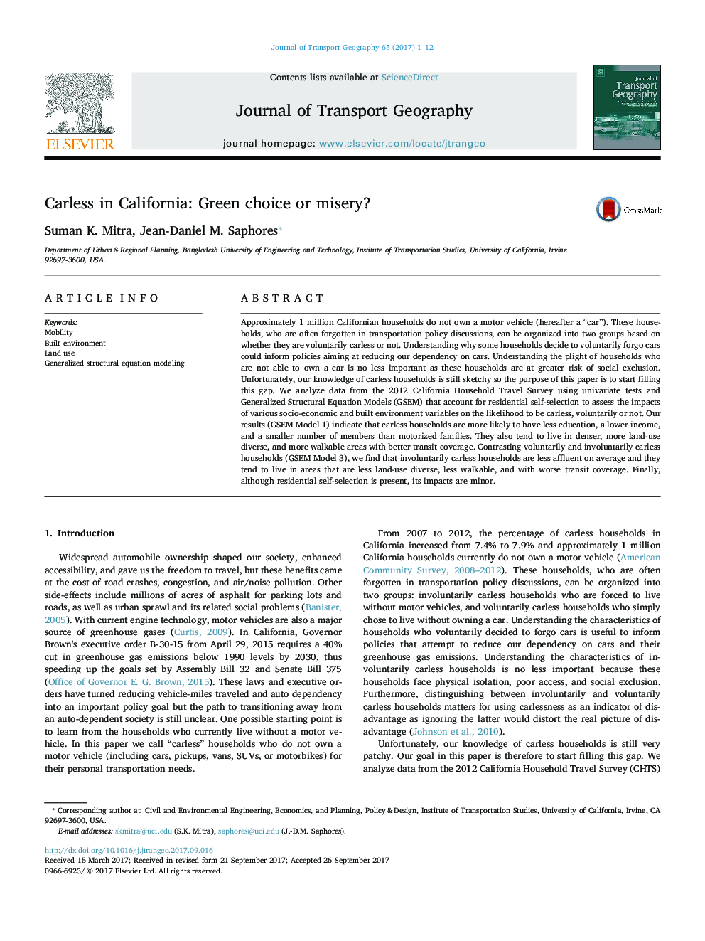 Carless in California: Green choice or misery?