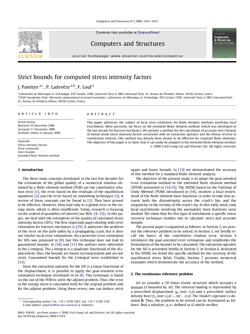 Strict bounds for computed stress intensity factors