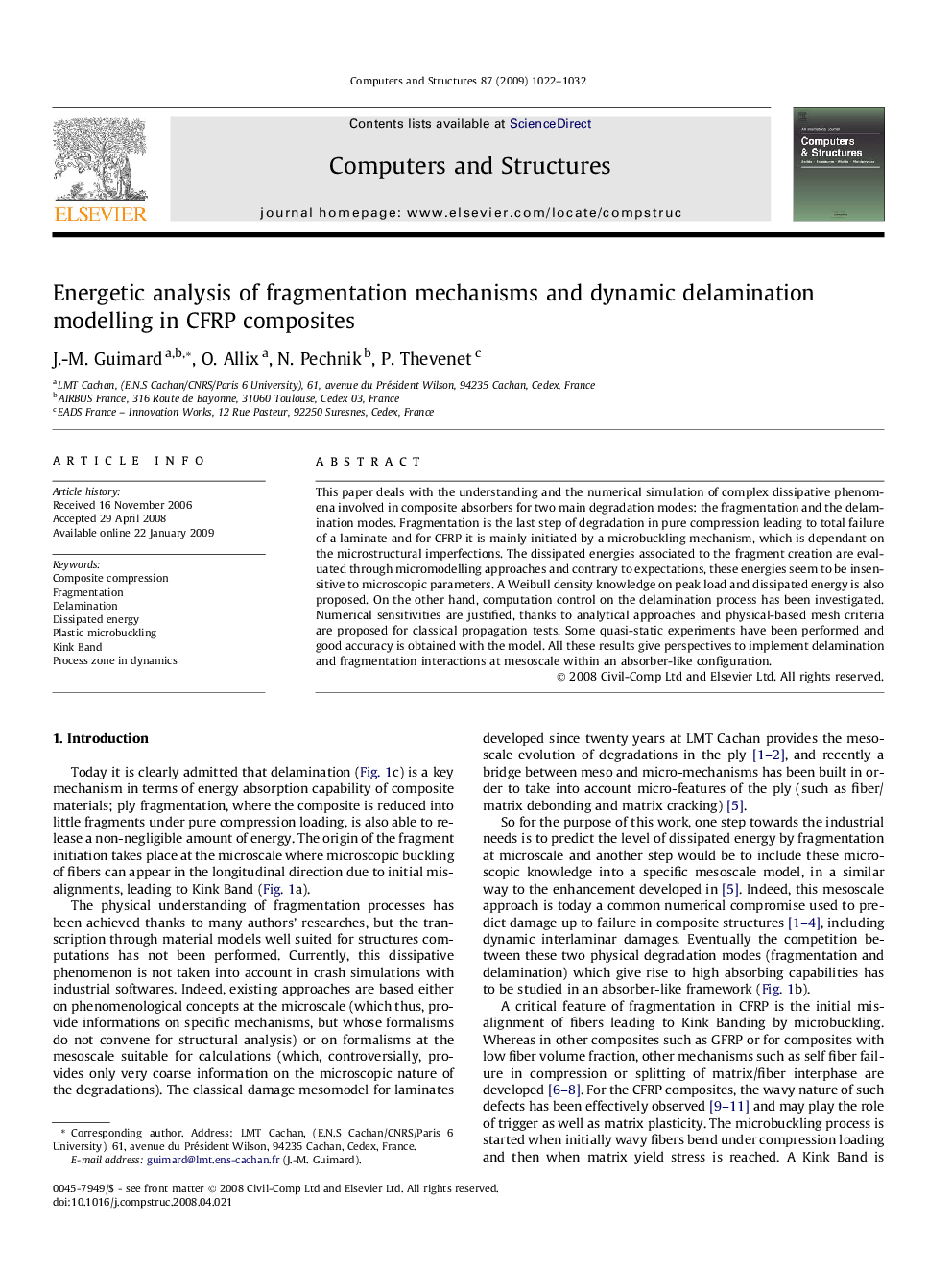 Energetic analysis of fragmentation mechanisms and dynamic delamination modelling in CFRP composites