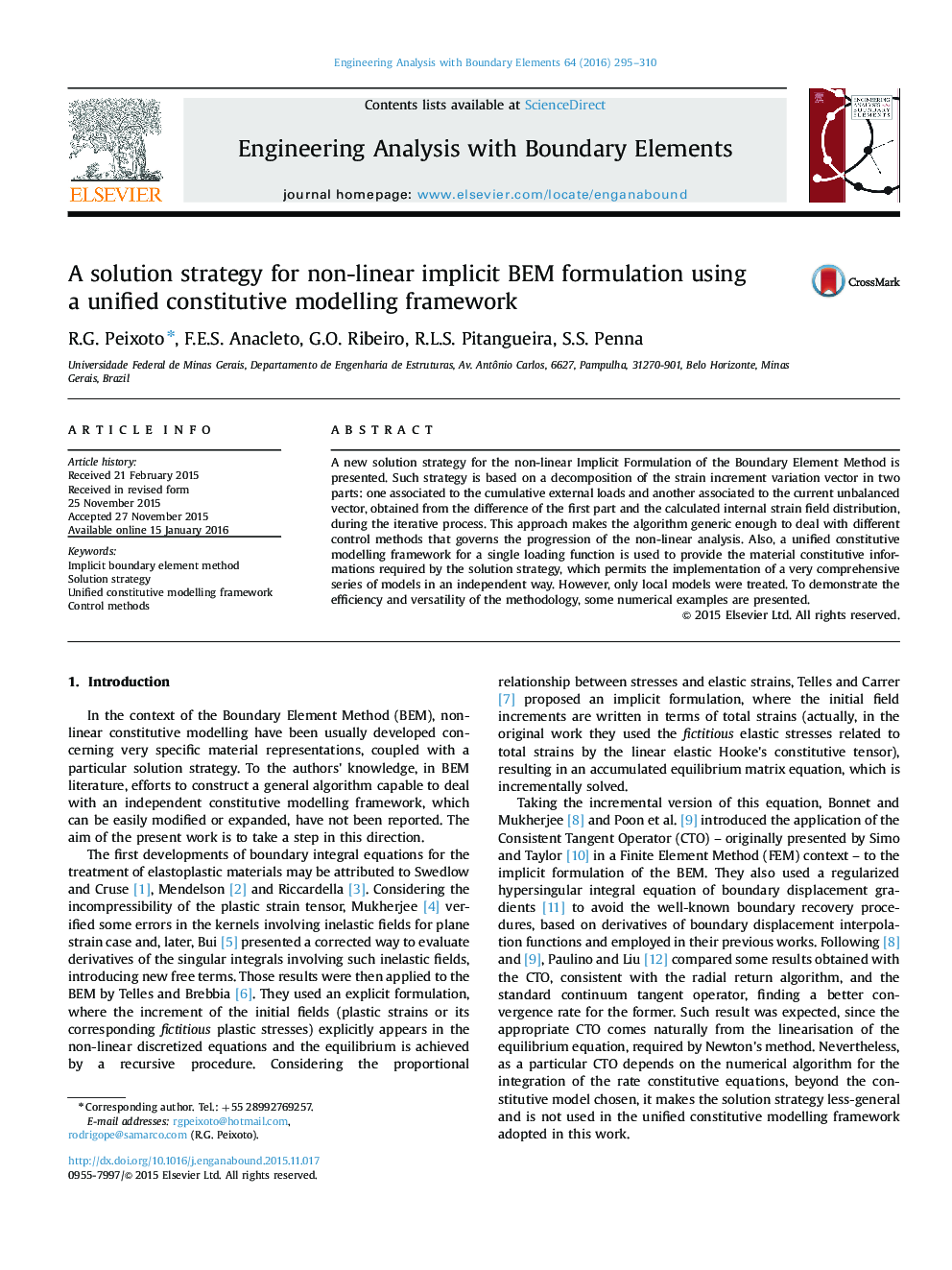 A solution strategy for non-linear implicit BEM formulation using a unified constitutive modelling framework