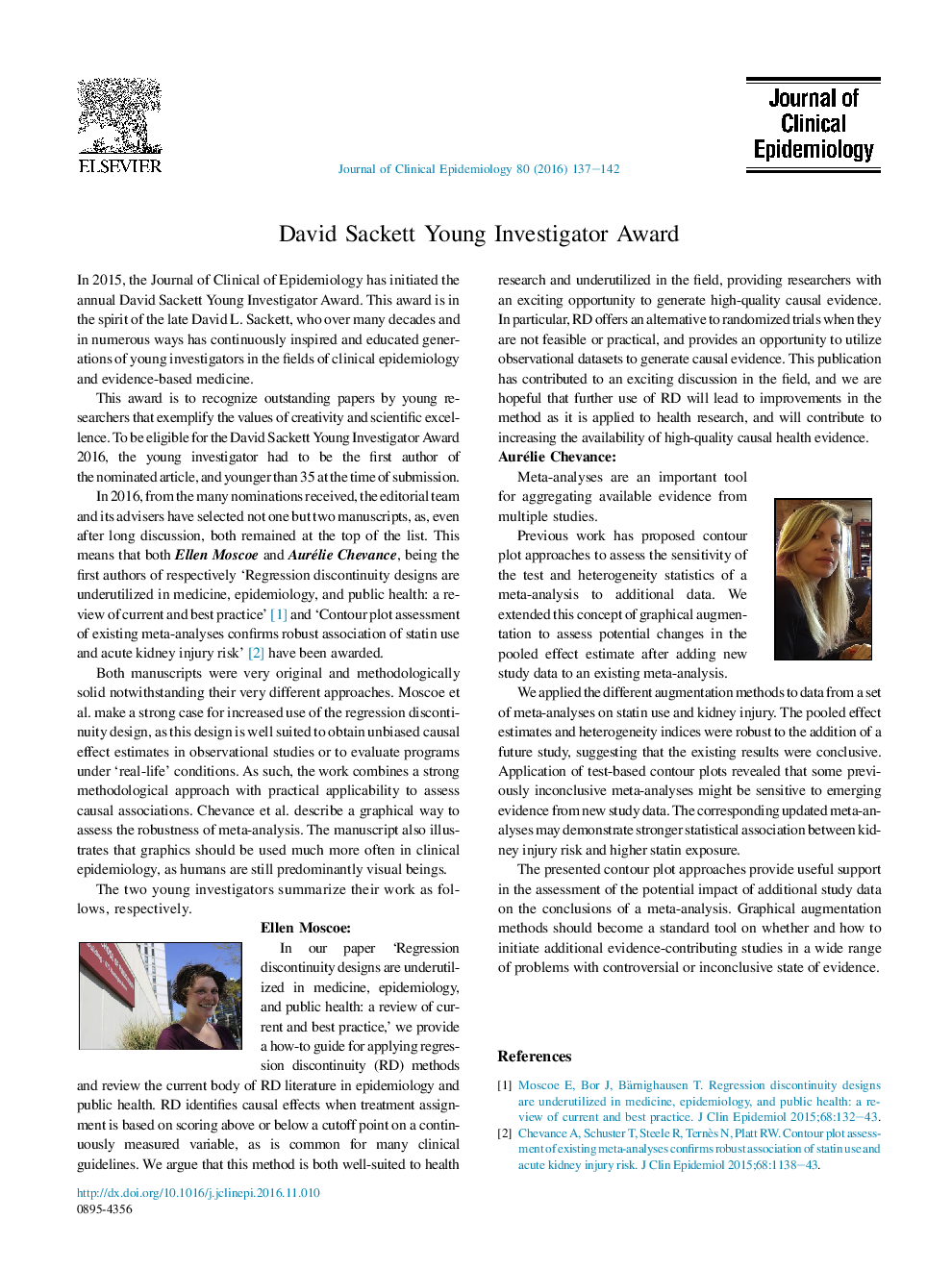 David Sackett Young Investigator Award