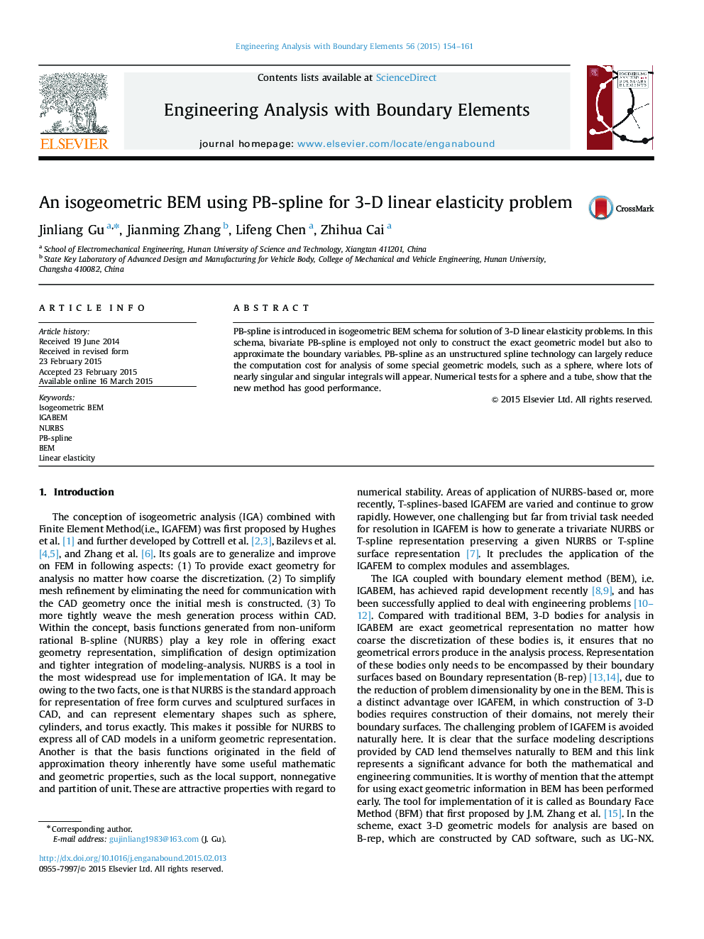 An isogeometric BEM using PB-spline for 3-D linear elasticity problem