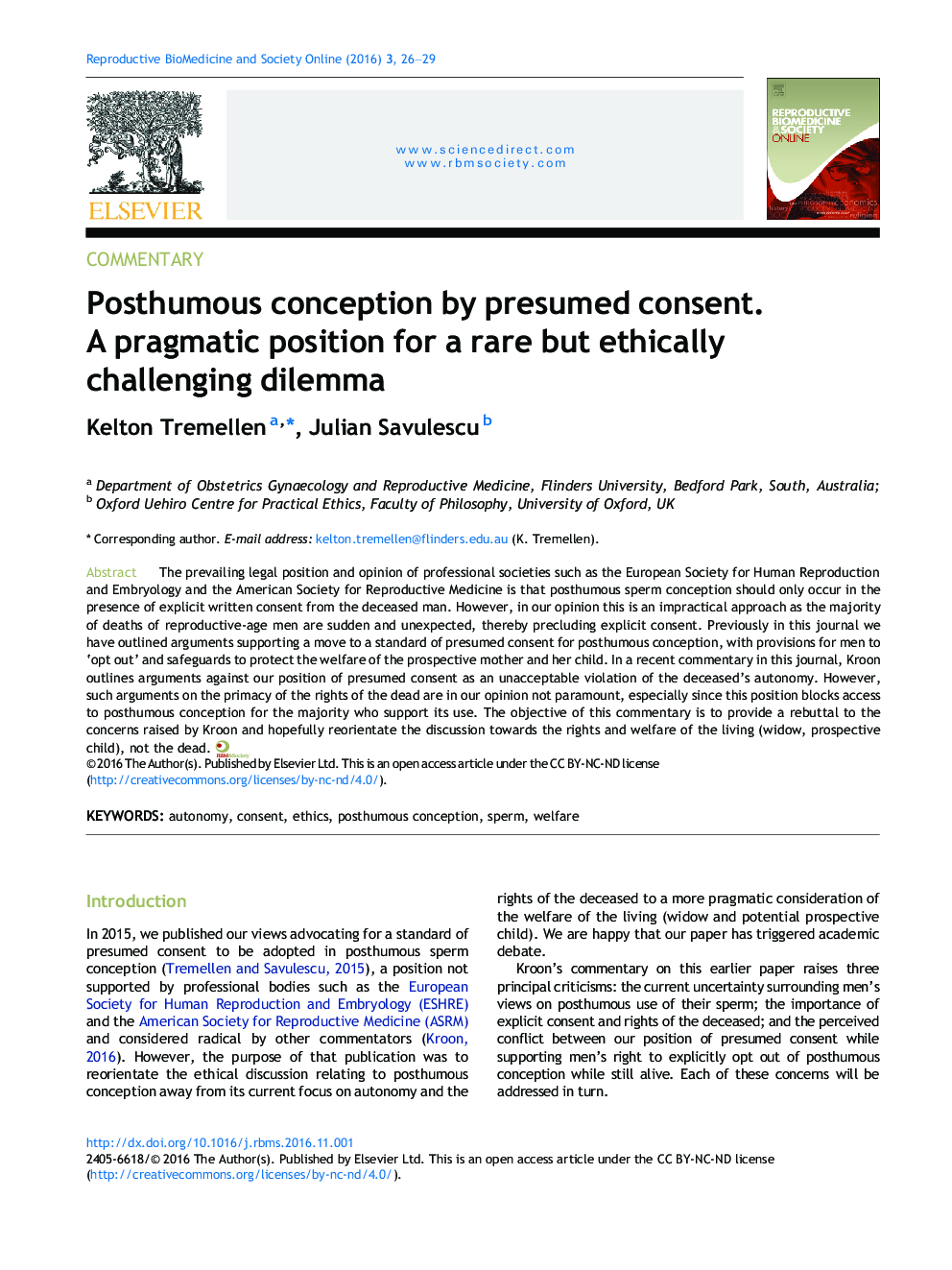 Posthumous conception by presumed consent. A pragmatic position for a rare but ethically challenging dilemma