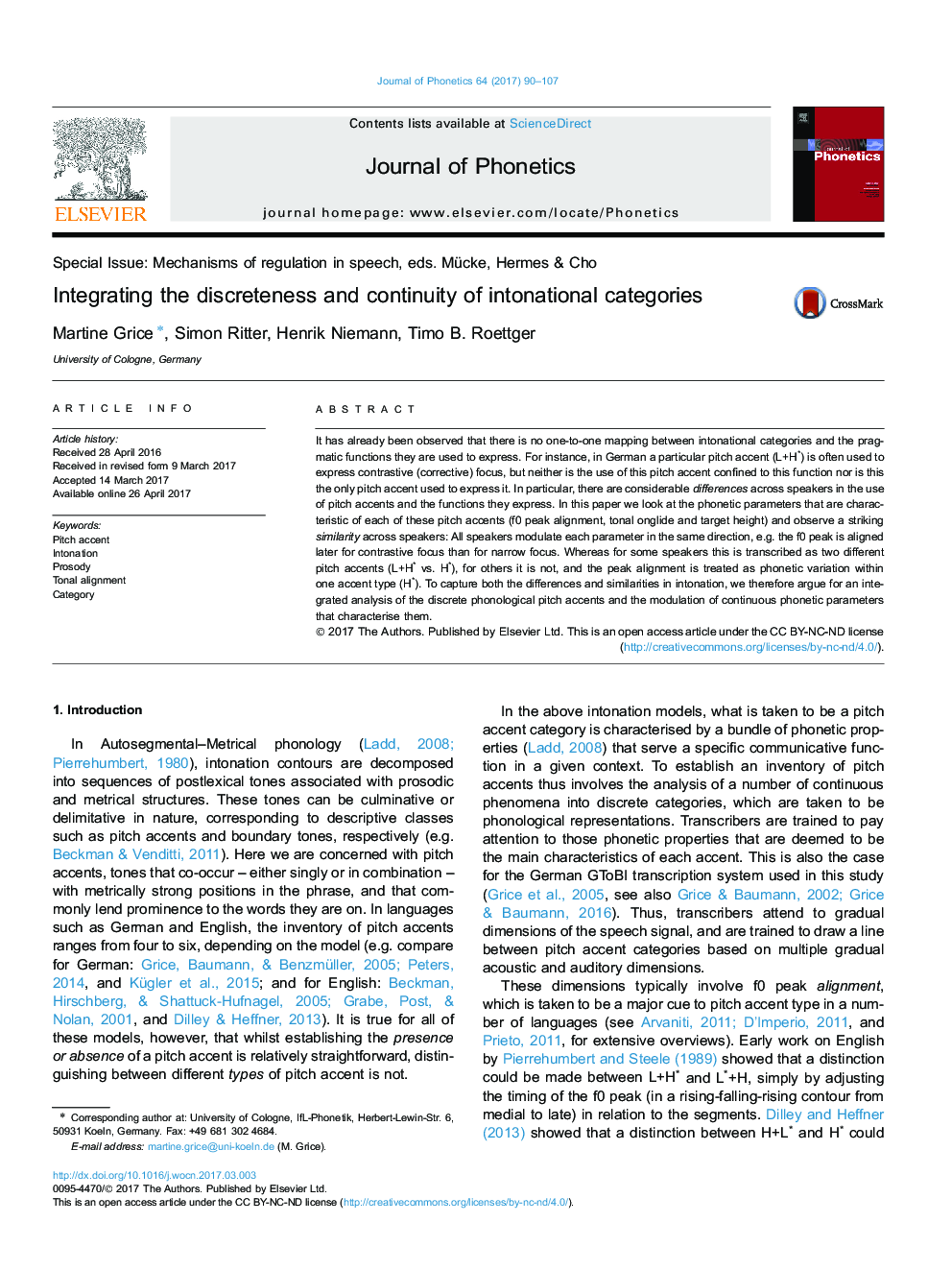 Integrating the discreteness and continuity of intonational categories