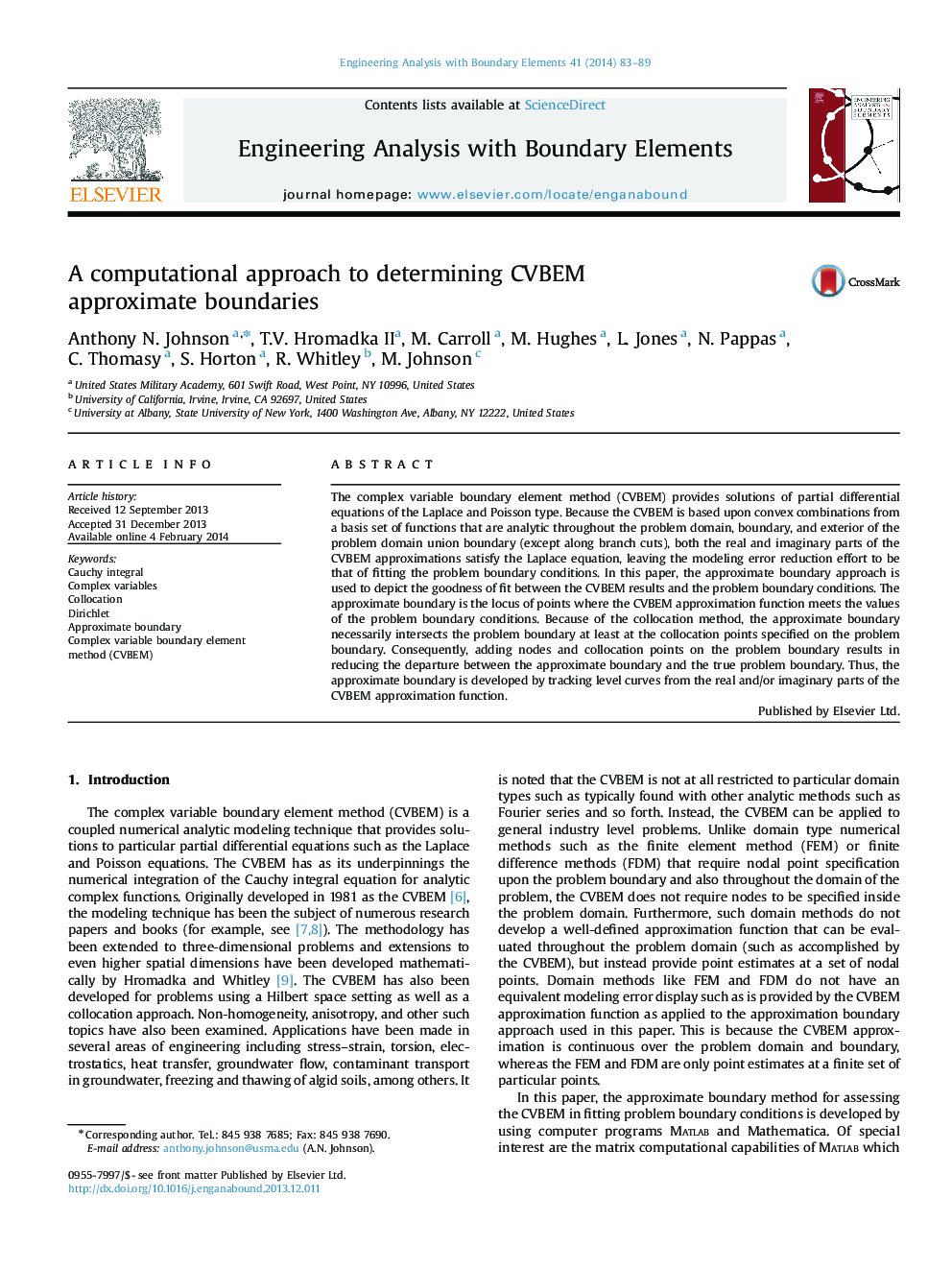 A computational approach to determining CVBEM approximate boundaries