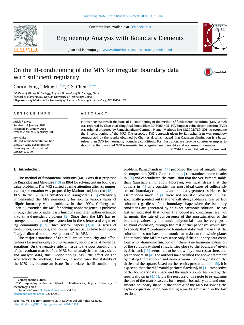 On the ill-conditioning of the MFS for irregular boundary data with sufficient regularity