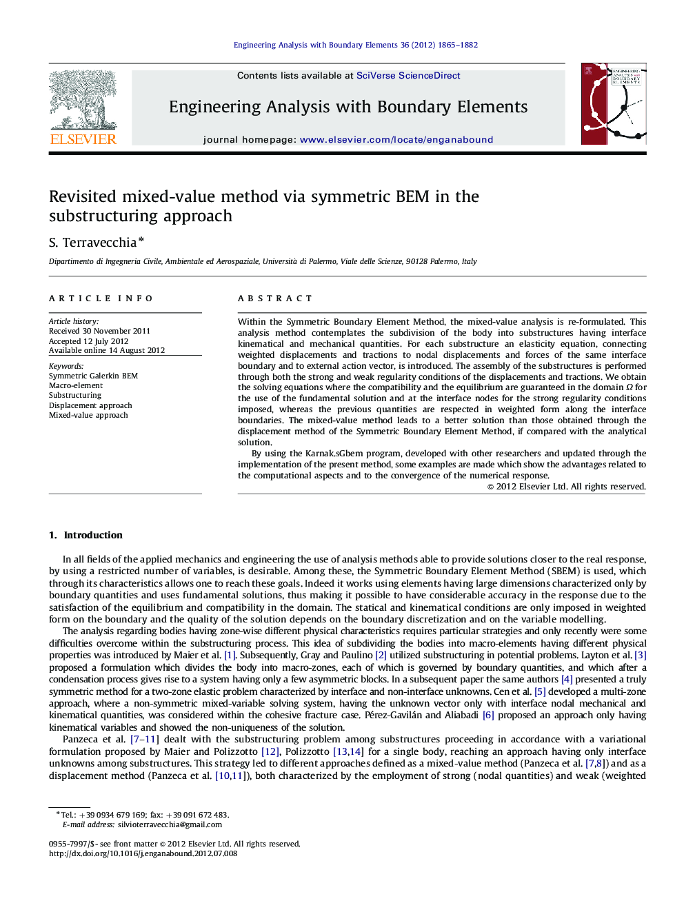 Revisited mixed-value method via symmetric BEM in the substructuring approach