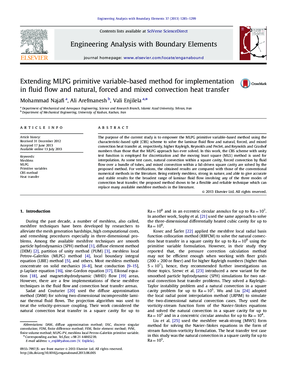 Extending MLPG primitive variable-based method for implementation in fluid flow and natural, forced and mixed convection heat transfer
