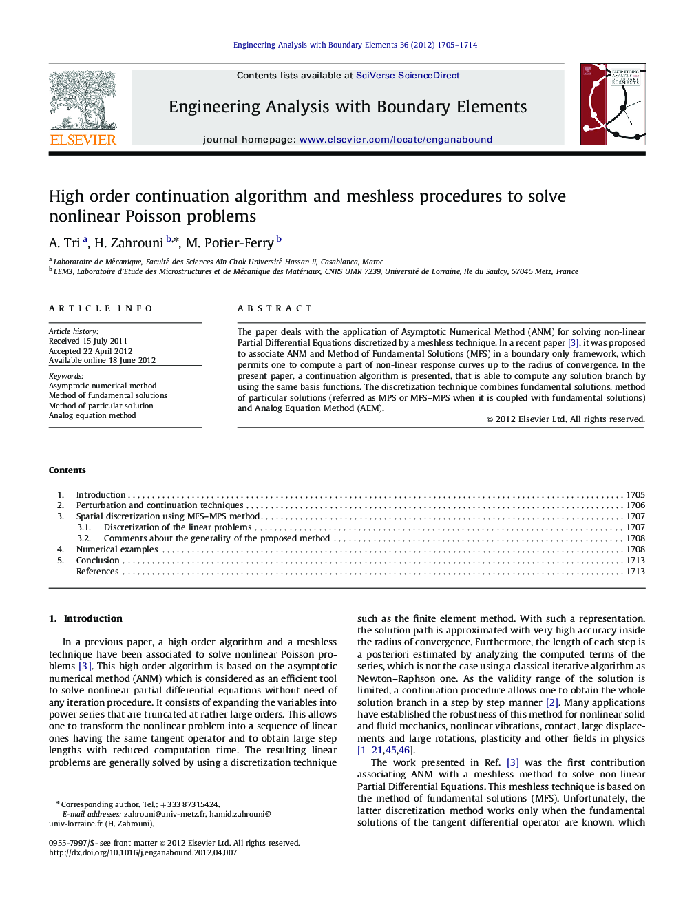 High order continuation algorithm and meshless procedures to solve nonlinear Poisson problems