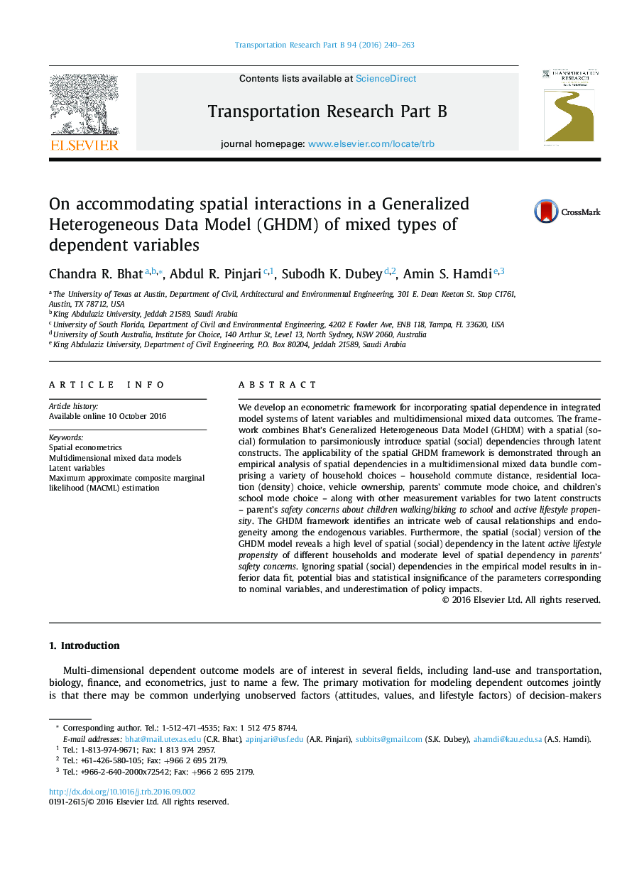 On accommodating spatial interactions in a Generalized Heterogeneous Data Model (GHDM) of mixed types of dependent variables