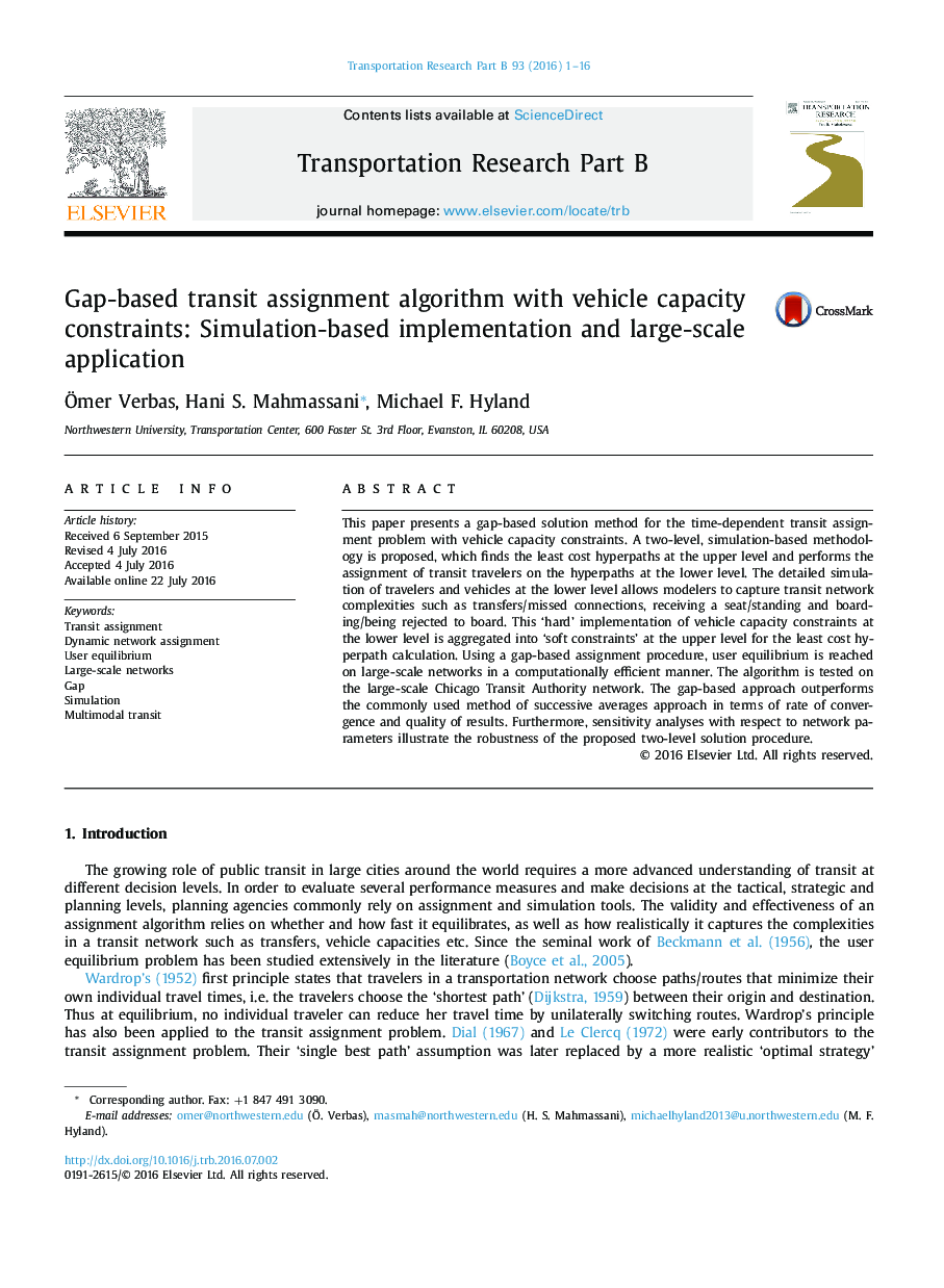 Gap-based transit assignment algorithm with vehicle capacity constraints: Simulation-based implementation and large-scale application
