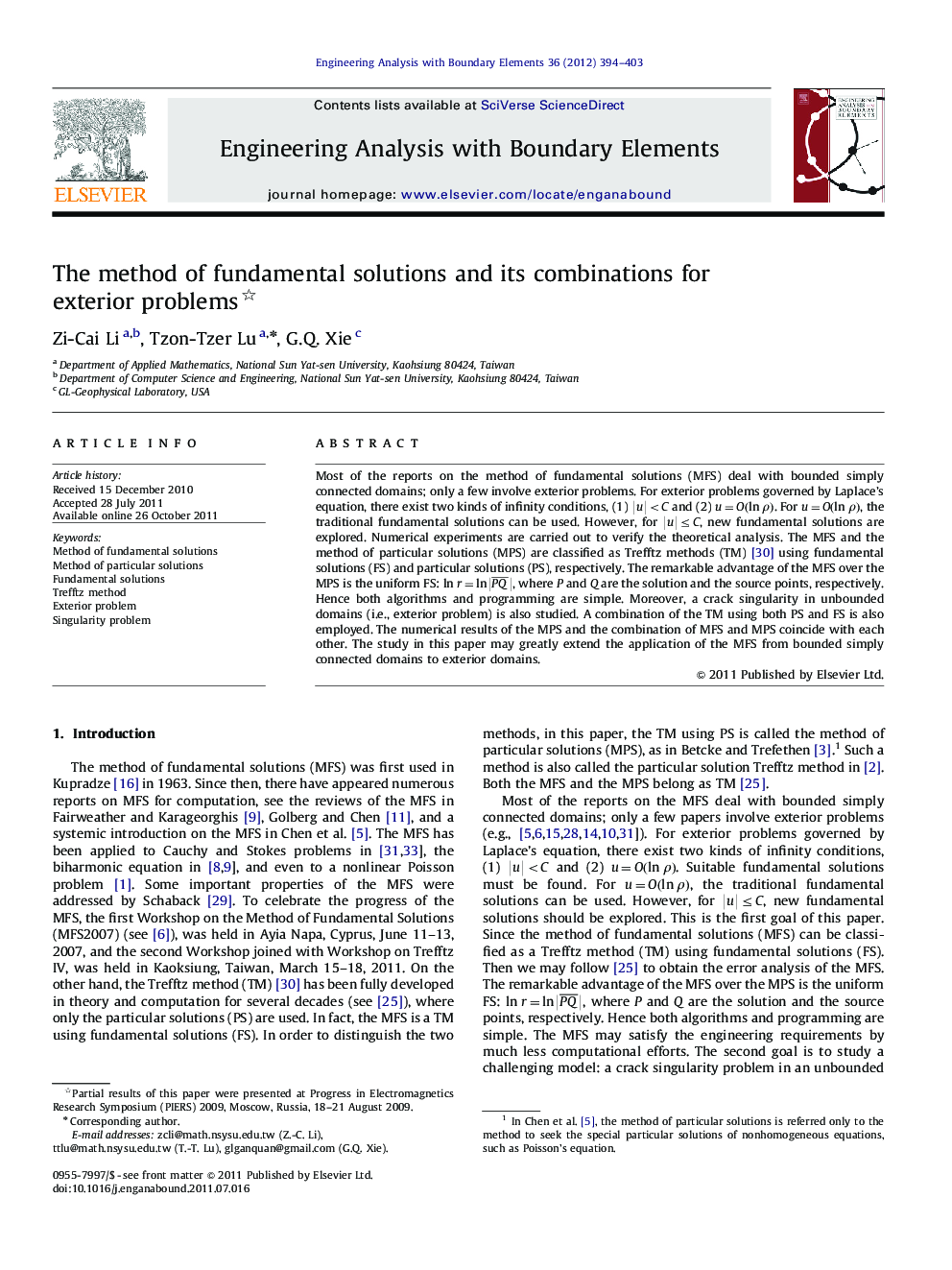 The method of fundamental solutions and its combinations for exterior problems