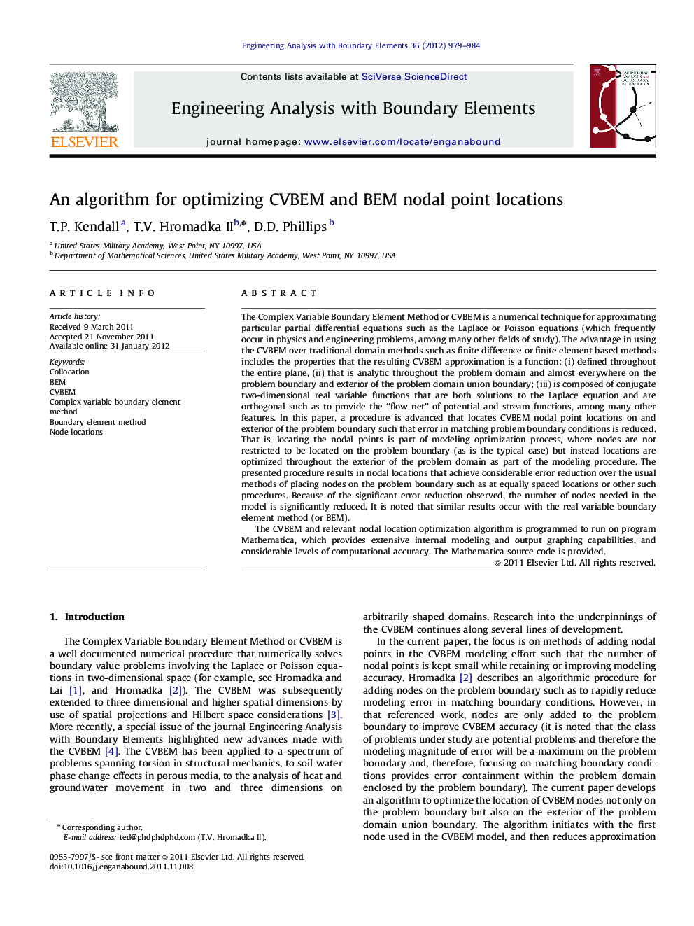 An algorithm for optimizing CVBEM and BEM nodal point locations