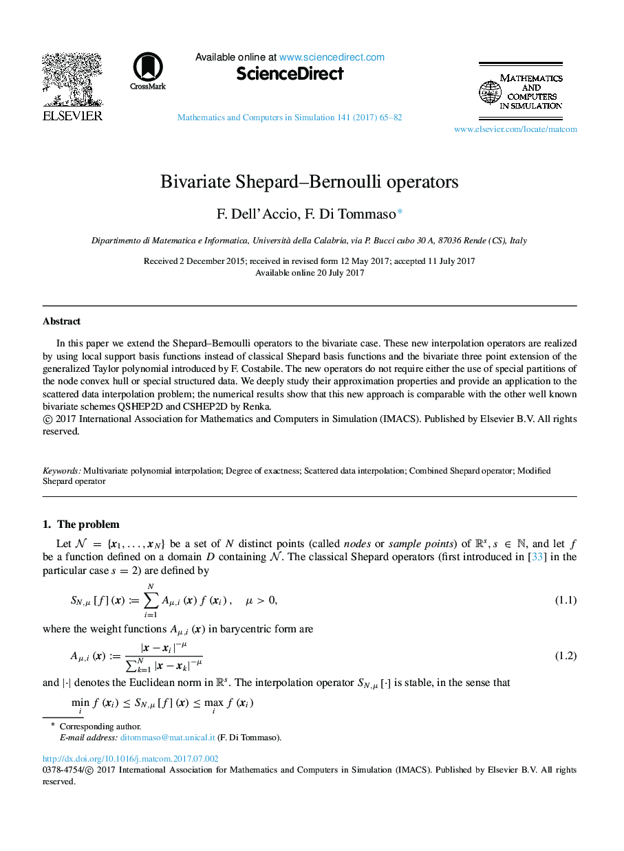 Bivariate Shepard-Bernoulli operators