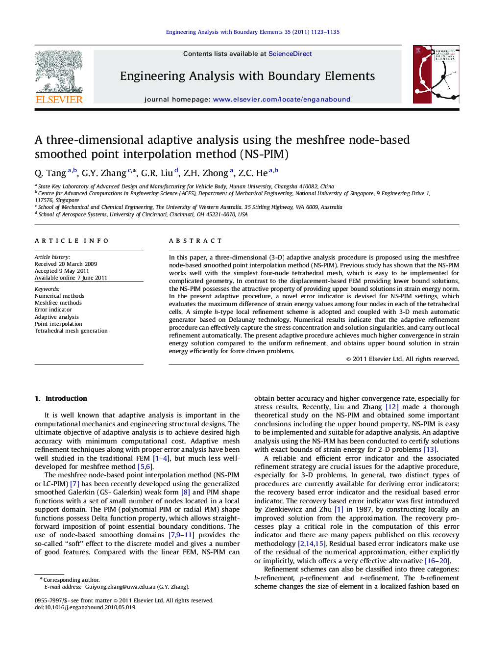 A three-dimensional adaptive analysis using the meshfree node-based smoothed point interpolation method (NS-PIM)