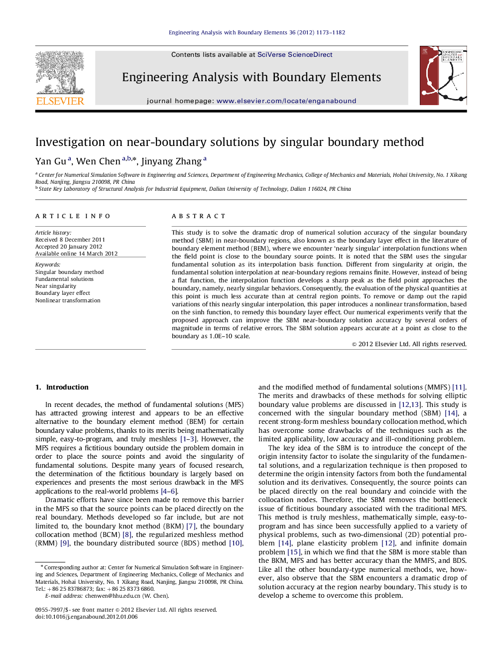 Investigation on near-boundary solutions by singular boundary method