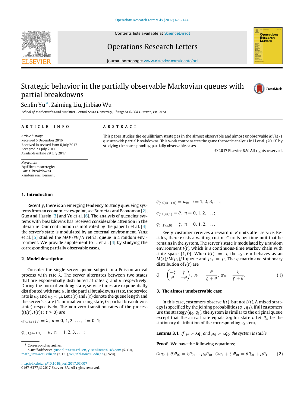 Strategic behavior in the partially observable Markovian queues with partial breakdowns