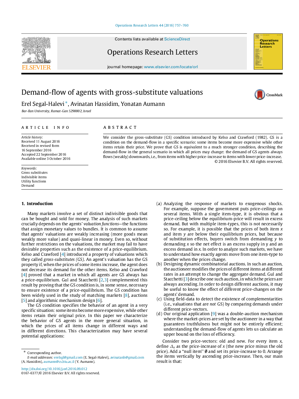 Demand-flow of agents with gross-substitute valuations