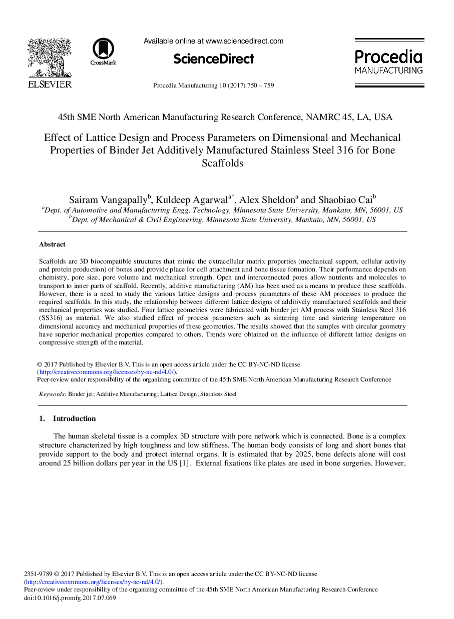 Effect of Lattice Design and Process Parameters on Dimensional and Mechanical Properties of Binder Jet Additively Manufactured Stainless Steel 316 for Bone Scaffolds