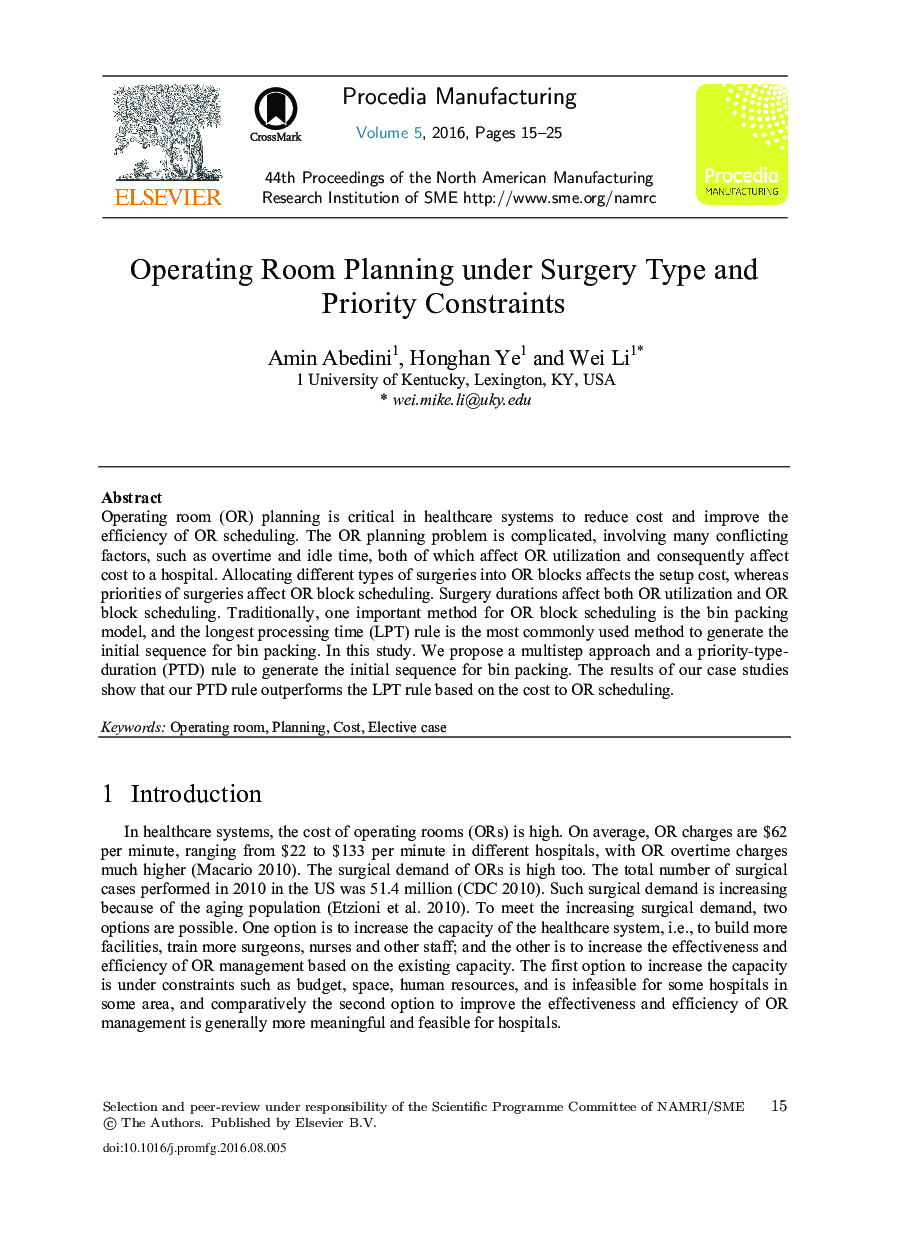 Operating Room Planning under Surgery Type and Priority Constraints